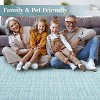 Checkered Easy Jute, Super Soft Rug for Bedroom, Soft Shaggy Plush for Bedroom Dining Room Non-Slip Stain Resistant Under Table Rug - 2 of 4