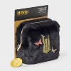 Women's Wicked Embroidered Faux Fur 3pk Cozy Gift Set with Reusable Pouch, Cozy Socks and Eye Mask - Black 4-10 - 4 of 4