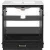 CIPACHO 30" Black Luxurious Bathroom Vanity - Ceramic Sink, 2 Large Soft-Closing Doors & Solid Wood Frame - 4 of 4