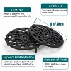 Itopfox Cast Iron Trivet Set, Meat Rack & Grate for Dutch Ovens, Raise Food, Burner Diffuser, Camp Fire Trivet, Table Protector - 2 of 4