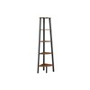 MOEPISY Industrial 5 tier Floor Standing Corner Shelf, Rustic Brown - 2 of 4