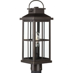 Progress Lighting Williamston 1-Light Outdoor Post Lantern, Antique Bronze, Clear Glass, 5.25 x 0.12 x 11.5 Shade - 1 of 2