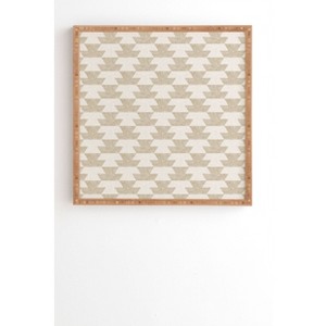 30" x 30" Little Arrow Design Co Boho Geometric Aztec Framed Wall Art - Deny Designs: Modern MDF, Beige Frame - 1 of 4