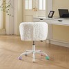 Racxily Furniture Office Chair, Artificial rabbit hair Home with Golden Metal Base, Adjustable Desk Chair Swivel, Vanity Chair - 2 of 4