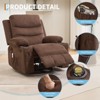 TROPOW Recliner Chair Nursery,Oversized Manual Reclining Rocking Chair,360 Swivel Glider with Cup Holder,Massage and Heat Recliner, Indoor Sofa - 4 of 4