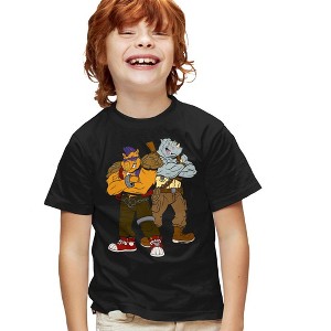 Teenage Mutant Ninja Turtles Bebop And Rocksteady Youth T Shirt, Black - 1 of 4