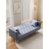 XINGHANZHENXUAN Velvet Convertible Sofa Bed, 3-Position Adjustable sofa for Small Living Rooms, Bedrooms, Office - 3 of 4