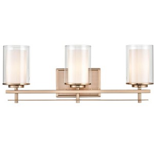 Millennium Lighting Huderson 3 - Light Vanity in  Modern Gold - 1 of 1