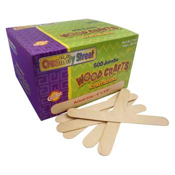 Wood Non-Toxic Jumbo Sized Craft Stick, 6 x 0.75 x 0.08 In, Natural, Pack  500, 1 - Mariano's