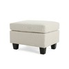 CAVINAS Plush Upholstered Ottoman Bench, Ottoman Foot Rest, Bedroom End Bench, Entryway Padded Footstool with Birch Wood Legs - 3 of 4