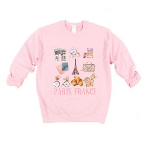 Simply Sage Market Women's Graphic Sweatshirt Paris Travel Collage - 1 of 4