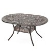 Christopher Knight Home Tucson Outdoor 60" Cast Aluminum Dining Table with Umbrella Holder, Shiny Copper - 4 of 4