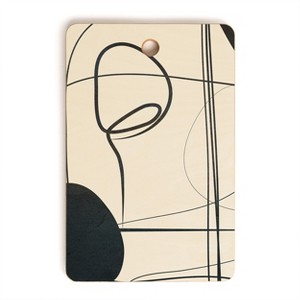 Nadja Abstract Line Art VIII Cutting Board Rectangle - Deny Designs - 1 of 3