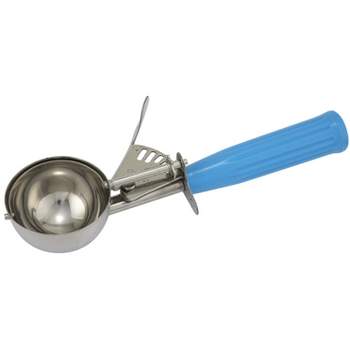 Winco Ice Cream Disher, Stainless Steel, Plastic Handle, Blue, Size 16 - Pack of 1