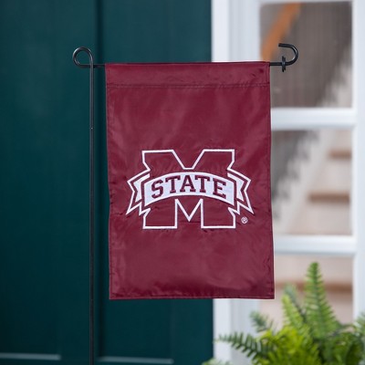 Evergreen Garden Flag Applique, Mississippi State University Double Sided Indoor Outdoor Decor 18" x 12.5"