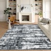 Indoor Washable Area Rugs Soft Low Pile Non Slip Floor Mat Thin Modern Abstract Printed Floor Carpet for Living Room Bedroom - 4 of 4