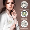Unique Bargains Women's Rhinestone Sunflower Snowflake Brooch Pin - 3 of 4