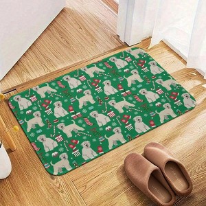 Irish Wheaten Terrier Dog Bathroom Rugs Winter Bath Mat Absorbent Non Slip Bathroom Mat Christmas Soft Floor Carpet 16x20 Inches - 1 of 1