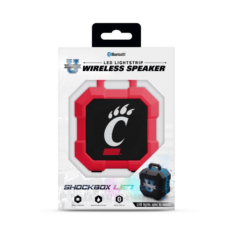 NCAA Cincinnati Bearcats LED ShockBox Bluetooth Speaker, 3 of 5