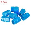 Unique Bargains Tire Stem Valve Caps Wheel Valve Covers Car Dustproof Hexagon Shape Aluminium Alloy Tire Cap 8  Pcs - 3 of 4