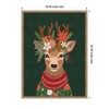 Kate & Laurel All Things Decor 18"x24" Sylvie Beaded Christmas Deer Framed Canvas by Mia Charro Rustic Natural - 2 of 4