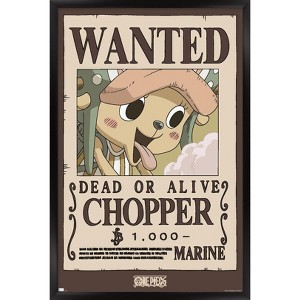 Trends International One Piece - Chopper Wanted Poster Framed Wall Poster Prints - 1 of 4