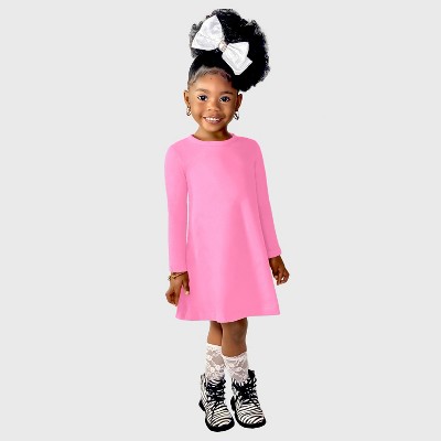 City Threads Long Sleeve Soft 100% Cotton Baby Rib Long Sleeve Dress - USA-Made for Girls/Baby/Toddler