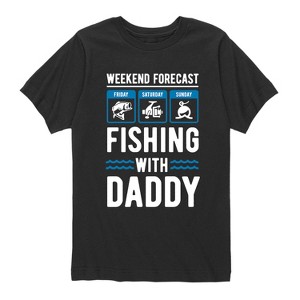 Boys' - Instant Message - Weekend Forecast Fishing Daddy Short Sleeve Graphic T-Shirt - 1 of 4