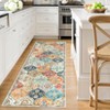 Washable Rug Vintage Floral Floor Carpet with Anti Slip Backing - 3 of 4