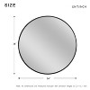 Dovelina Round Mirror Metal Framed Decorative Wall Mirror - 3 of 4