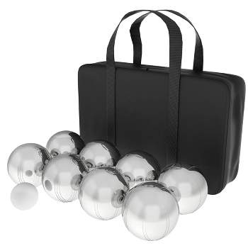 Toy Time Steel Tossing Balls Boules Set For Bocce With Carrying Case - 8 Pcs