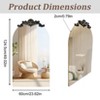 ARTLOGE XXL Large Baroque Arched Antique Mirror with 3D Embossed Patterns for Wall Decor - 2 of 4