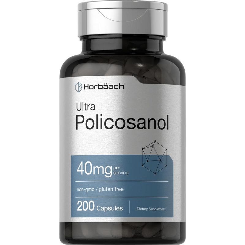 Horbaach Policosanol 40mg | 200 Capsules, 1 of 4