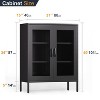 Rbied Metal File Cabinet Display Cabinet Storage Cabinet with Adjustable Shelves and Mesh Doors - 2 of 4