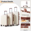 3 Piece Hardshell Luggage Set,Suitcase Set Expandable (20"/24"/28"), ABS Carry on Suitcase with TSA Locks - 3 of 4