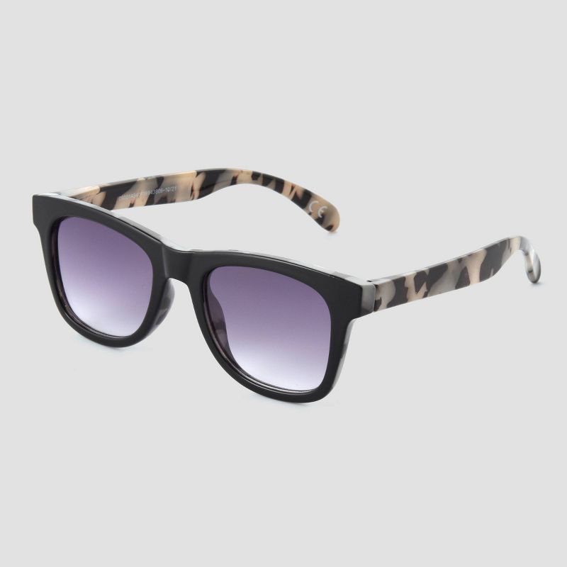 Women&#39;s Tortoise Shell Print Surf Shade Sunglasses - Universal Thread&#8482; Black, 3 of 4