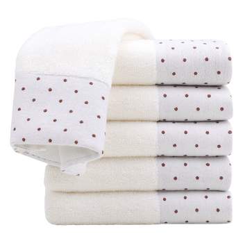 Unique Bargains 100% Cotton 600 GSM Absorbent 8pcs Bath Towels Set Champagne