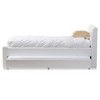 Twin Cosmo Modern And Contemporary Faux Leather Trundle Bed White - Baxton Studio: Guest-Friendly, Space-Saving Design, No Box Spring Required - 4 of 4