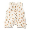 Organic Sleeveless Bubble Romper - Mandarin - 2 of 4