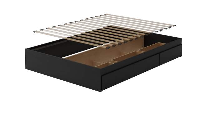 Chinook 3 Drawer Storage Bed with Headboard Bark Gray/Black - Nexera, 2 of 6, play video