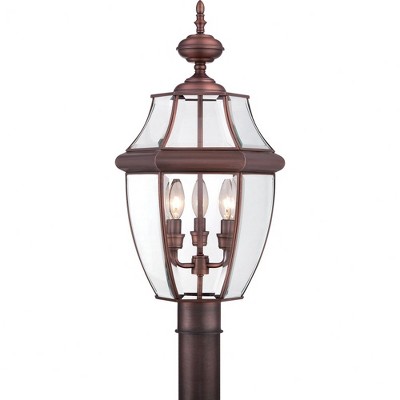 Quoizel Lighting Newbury 3 - Light Post Light in  Aged Copper