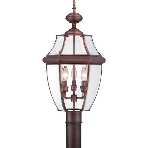 Quoizel Lighting Newbury 3 - Light Post Light in  Aged Copper - 1 of 3