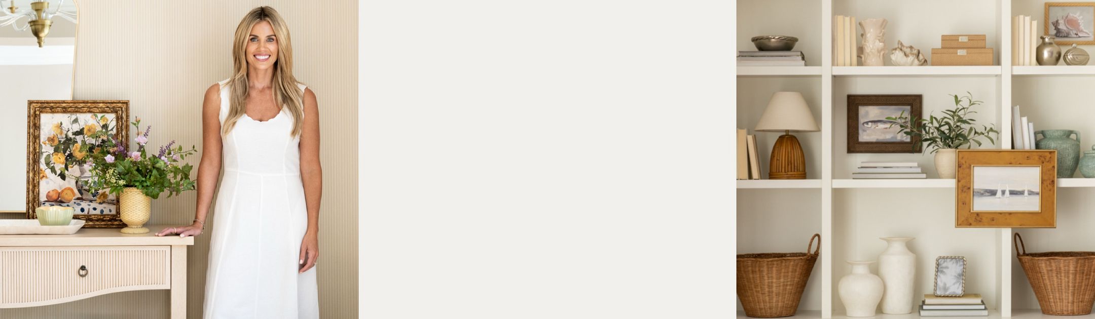 Shea McGee standing next to entry console