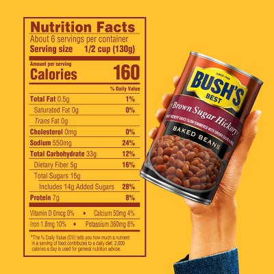 Bush's Best Brown Sugar Hickory Vegetarian Baked Beans - 28oz Can