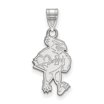 Black Bow Jewelry 14k White Gold Iowa State Cyclones NCAA Large Pendant