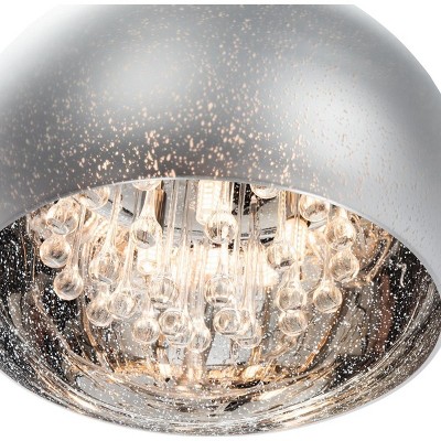 Lux Modern 81.5" Chrome LED Pendant with Crystal Accents