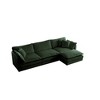 Free Combination Comfy Upholstery Modular Oversized L Shaped Sectional Sofa With Reversible Ottoman Beige Chenille - 2 of 4