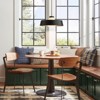 Rennnsan Lomari 16"W 1-Light Globe Milk Glass Modern Dimmable Pendant in Black - 2 of 4