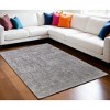 Gray and Silver Abstract Hand Woven Worn Faded Area Rug - 2 of 4