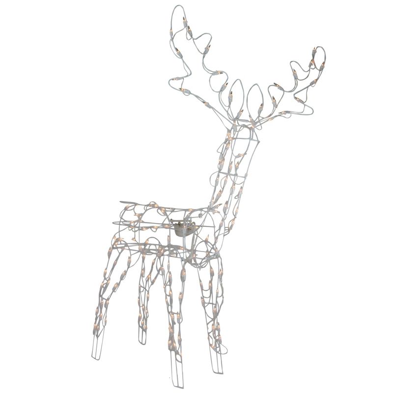 Northlight 48-Inch Lighted White Standing Reindeer Animated Outdoor Christmas Decoration, 5 of 6